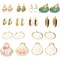 Sea Shell Pendants, Charms for DIY Jewelry Making (0.4 to 1.5 In, 24 Pack)